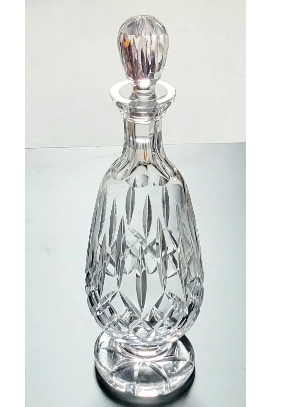 Rare Waterford Lismore Footed Brandy Crystal Decanter 13.5